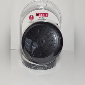 Delta Porter 6" Showerhead Matte Black - 3-Spray SpotShield 753570B - New